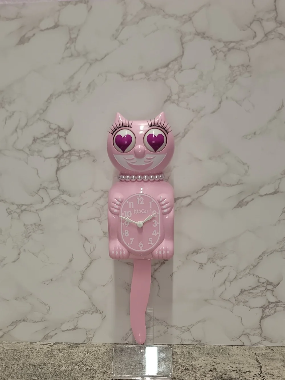 Rare Bubblegum Lady Kit-Cat Klock clock with Magenta Heart eyes Limited Edition
